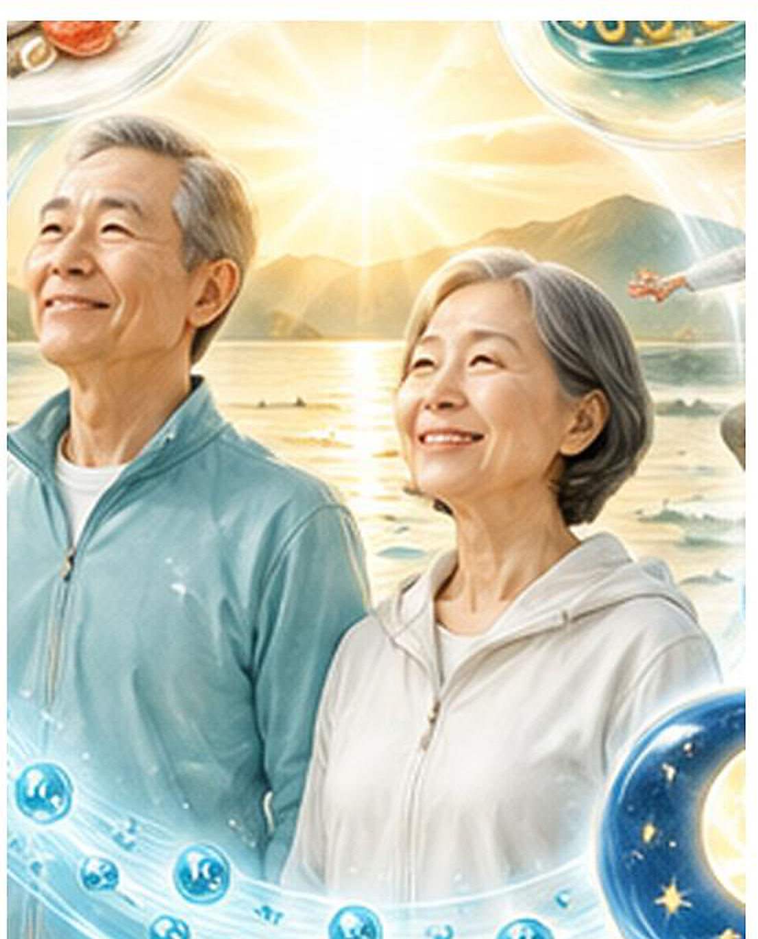 健康的に過ごすシニア夫婦のイメージ