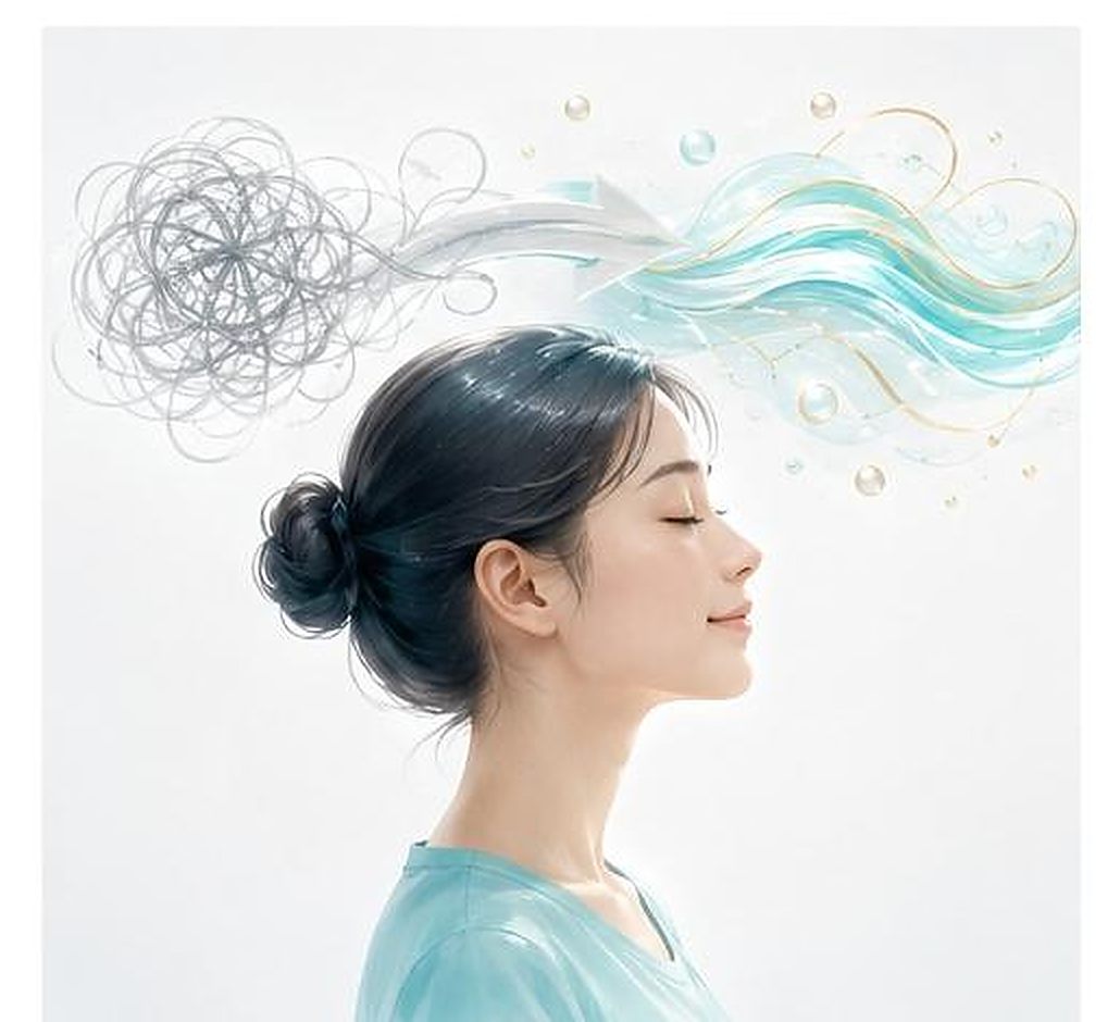 思考とストレスを表したイメージ